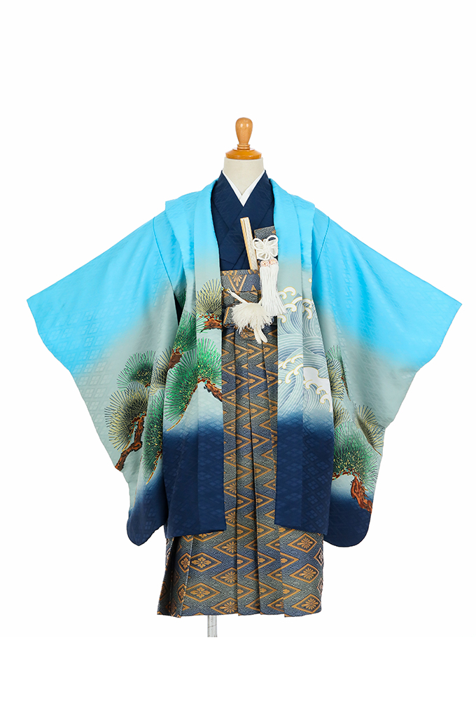 水色かぶと渦波大龍　花菱袴