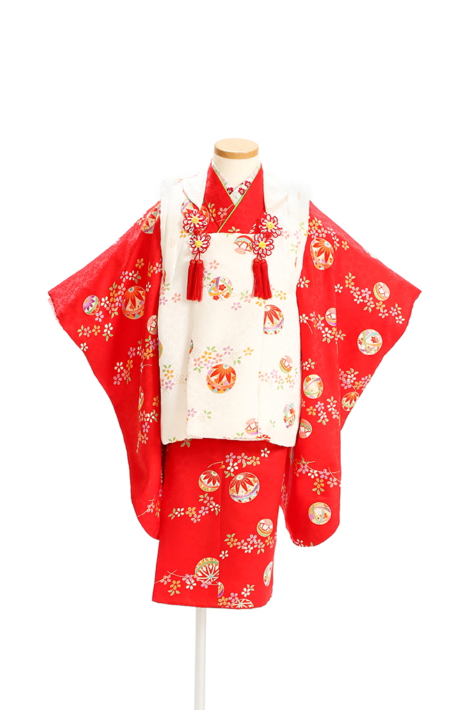 白・赤手まり