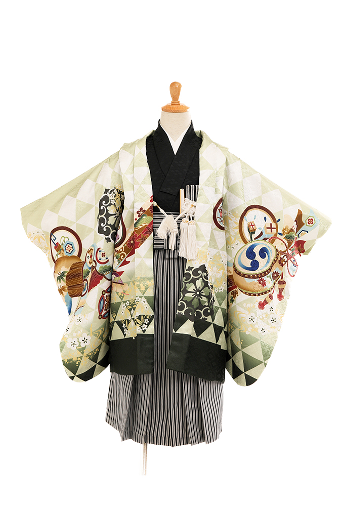 黄緑かぶと軍配鶴
