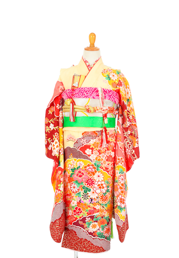 クリーム花文様