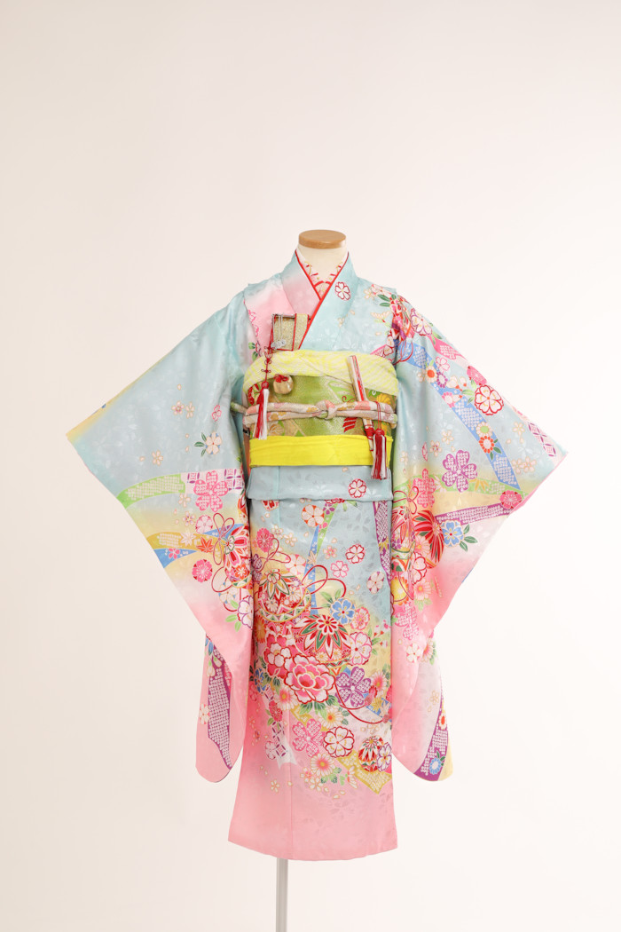 水色ピンクぼかし鞠桜